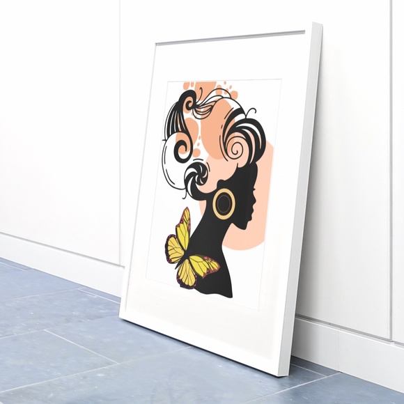 Modern Wall Art Print Tropical Girl Unframed - Picture 8 of 17